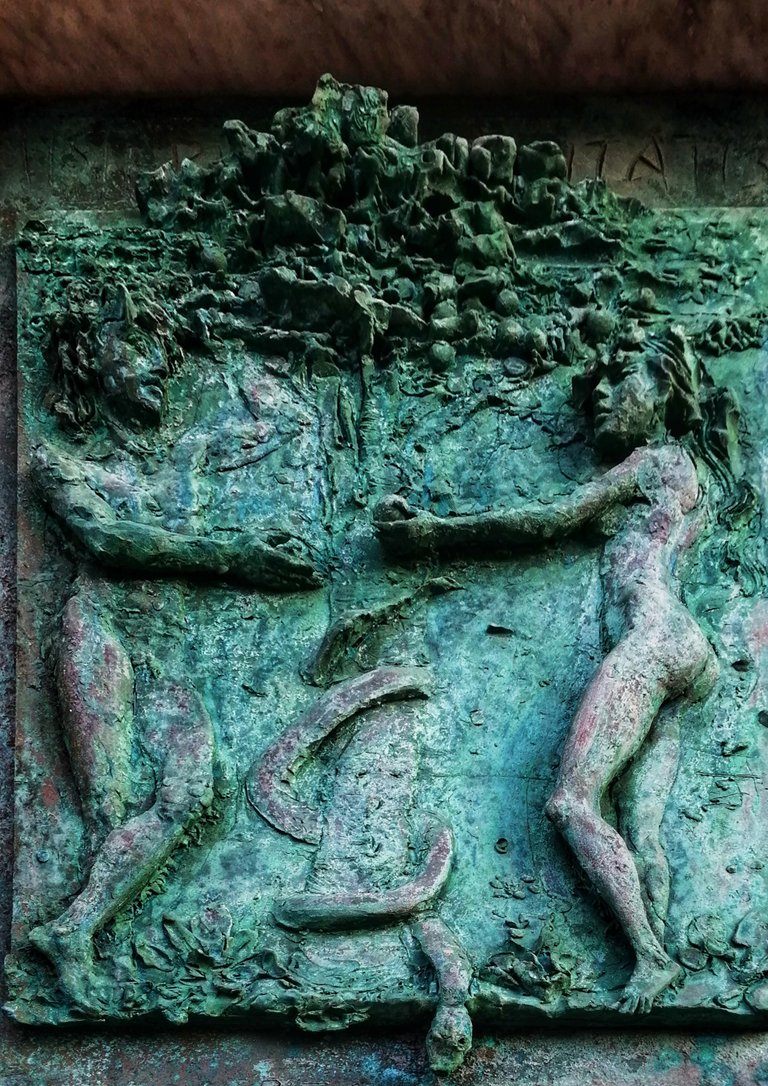 Bas-relief Adam and Eve...