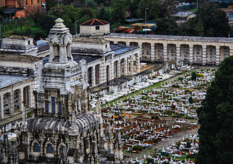 View of the cemetery... 