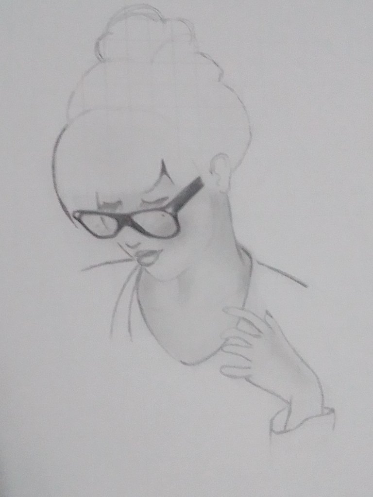 Dibujando nuevamente Chicas con anteojos a lápiz — Hive
