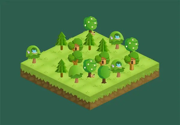 (Sample Forest) This image is a screenshot by the author from the Forest app website.