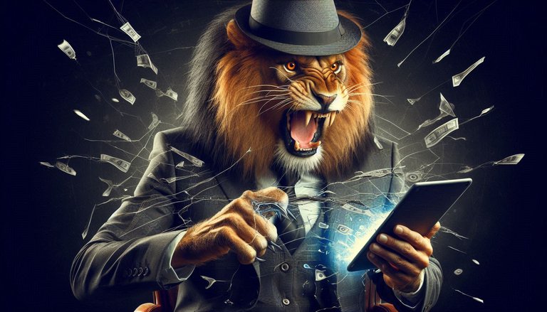 a lion in a suit getting mad because of its digital pet peeve.jpg