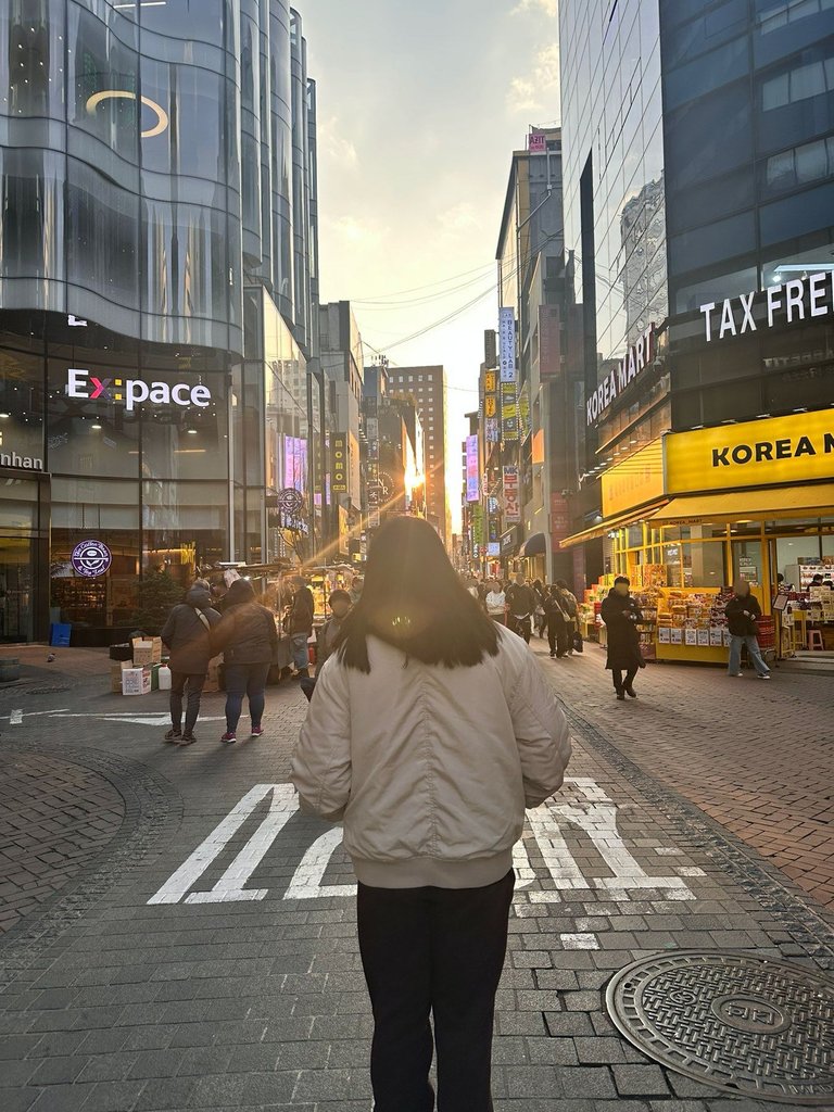 Stores and food stalls around the area