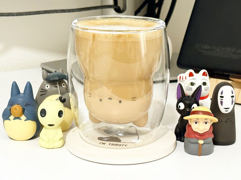 Just a regular hot latte in a cute cup - thanks @wittyzell for the cup