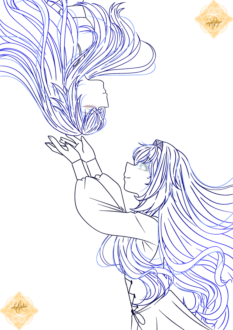 Zephyr_And_Calista (Line Art).png