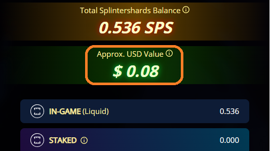 Your actual SPS value is in the highlighted in the orange box