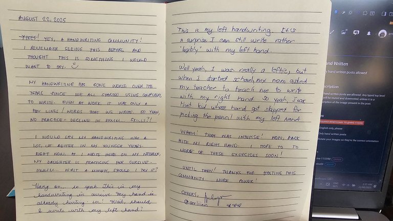 Yey, A Hand Written Post