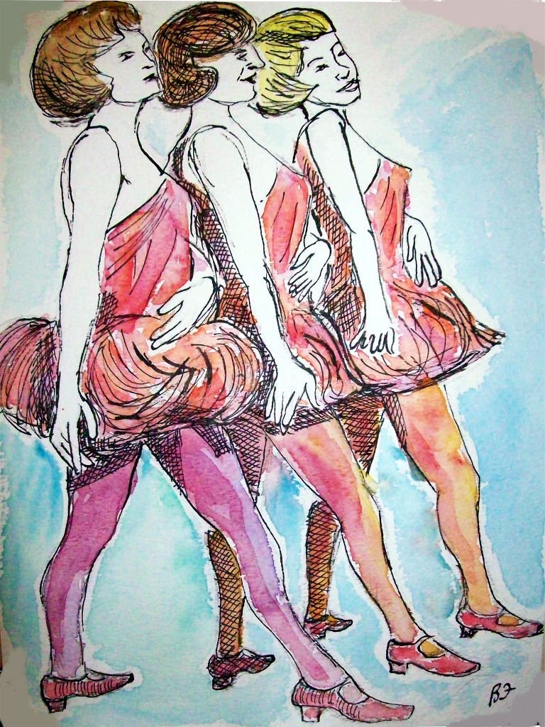 forrest_berlin_in_the_1920s_chorus_line_ink_and_watercolor_on_paper_12x9_w.jpg