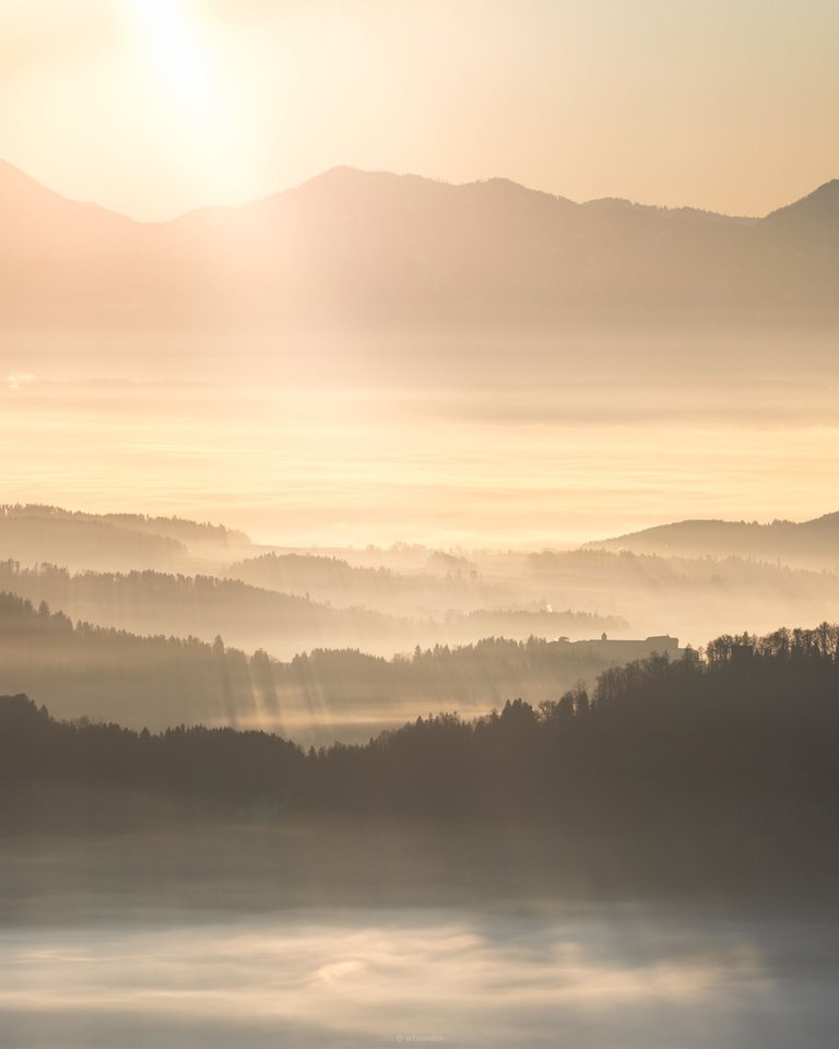 Golden Hour - Misty Morning by ArtMentor