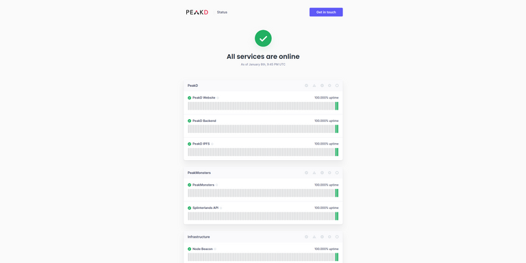 New Status Page powered by Better Uptime