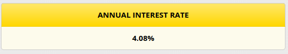 Daily interest will be calculated at a random time everyday @ 0.0109589% per day and rounded down to the nearest satoshi.