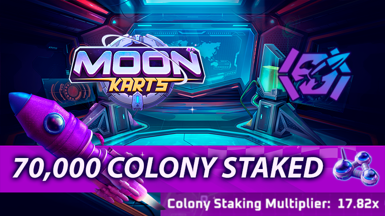 Buying and Staking - 70,000 Colony staked in Arcade Colony
