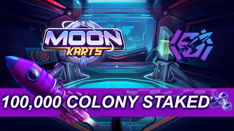 Finally 100,000 COLONY staked in Arcade Colony :D