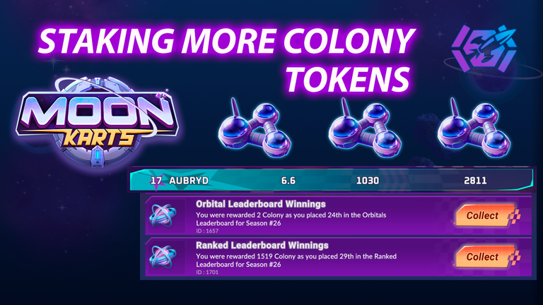 Why am I Staking more Colony Tokens in Moonkarts 