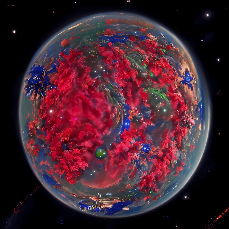 beautiful advanced planet with blue ocean and green rainforests and massive red megastructure and thin blue atmosphere vivid cosmic supe934107891.png-upscaled.png