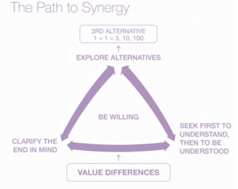 Path to synergy - Source: Franklin-Covey