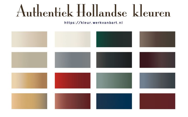 Authentic Dutch Colors - collected by B. Mulckhuijse