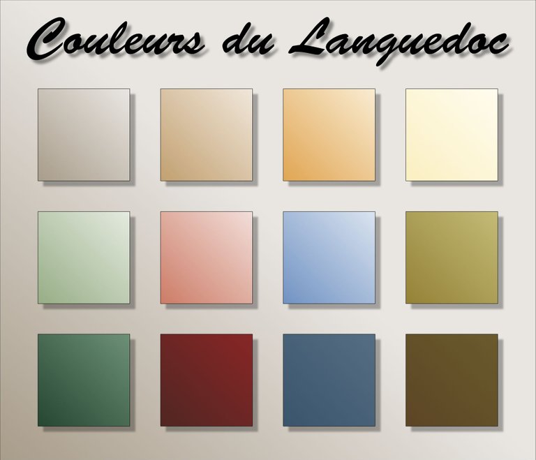 Kleurenpalet van de Languedoc, Frankrijk - bARTwerk