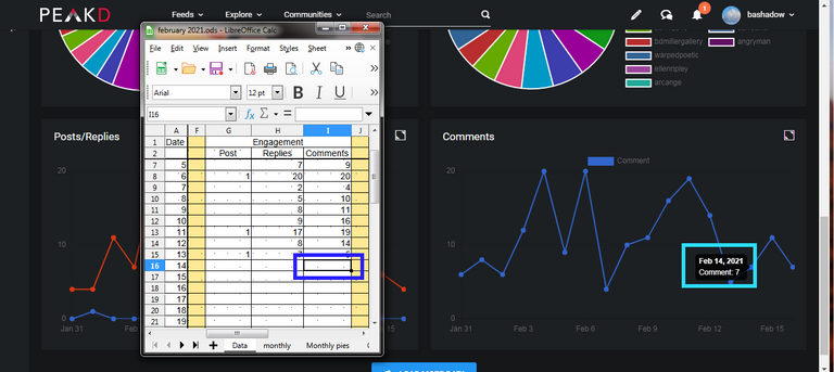 Input sheet in use; comment input view.