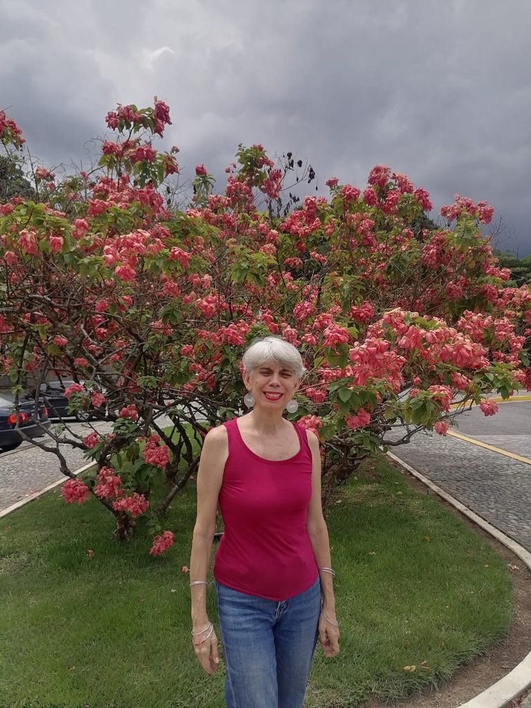 foto mía parque Aquiles Nazoa junto arbol florecido.jpg