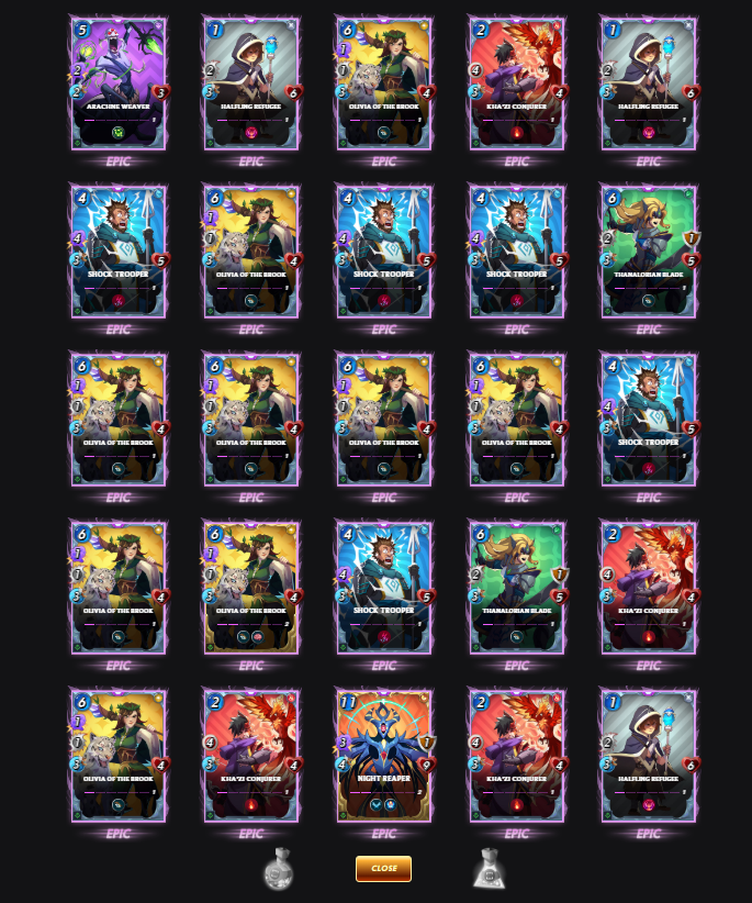 The face I made when the reaper appeared, almost at the end - and how that face faded when the card turned gold.