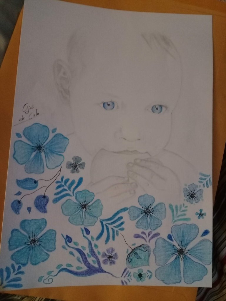 This was made after a picture that Lily's mom sent me. The girl I was with in those days made it for me. I was emotionally totally unavailable, which she knew, and yet she was very kind to me. The drawing is now hanging in Lily's bedroom.