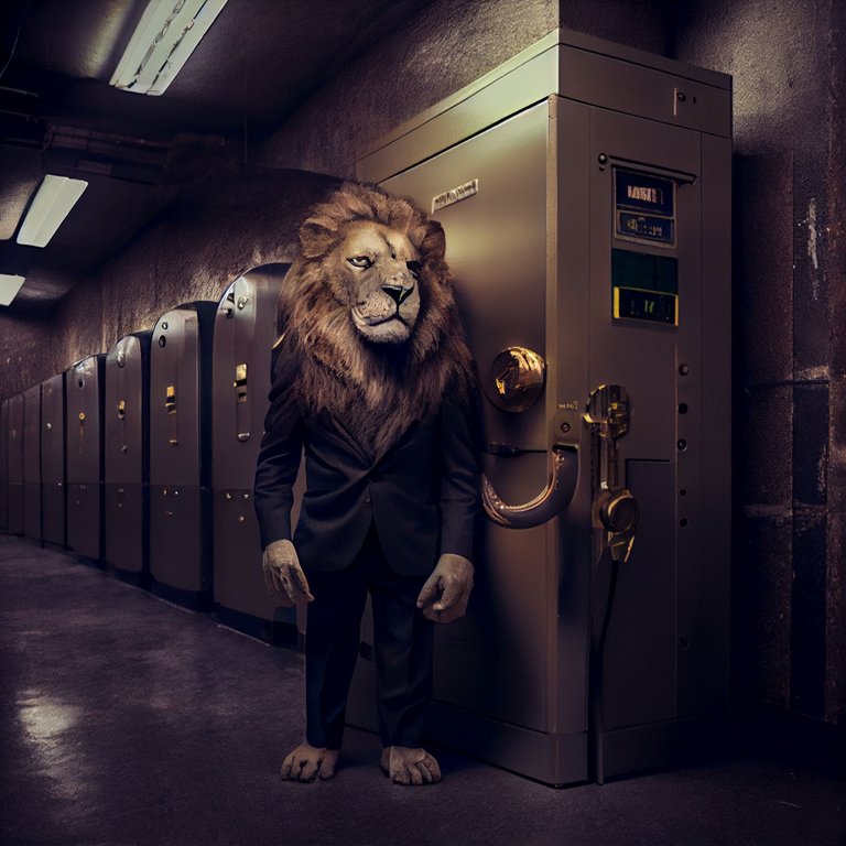 Beggars_a_lion_in_a_suit_guarding_a_bank_vault_filled_with_Bitc_e5e7dcd5-8fe5-48d5-8bb0-caeb2ba163a3.png