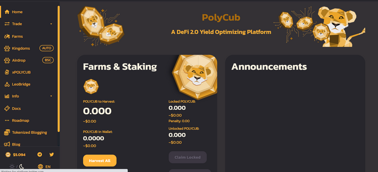 Polycub , airdrop and soon is now