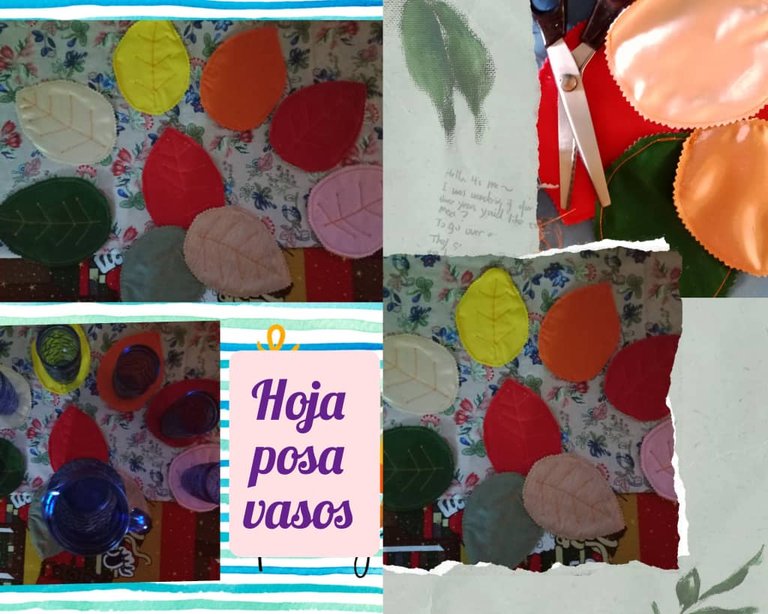 DIY: Reversible sheet for cup holders made with scraps of fabric ** DIY: Hojas reversibles posa vasos hechas con retazos de tela (Eng - Esp)