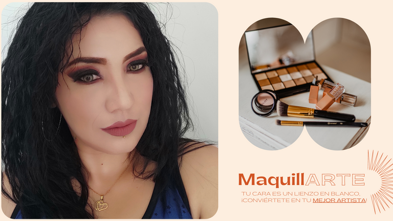 Portada para Canal de Youtube sobre Maquillaje con Fotos, Crema y Naranja Oscuro.png