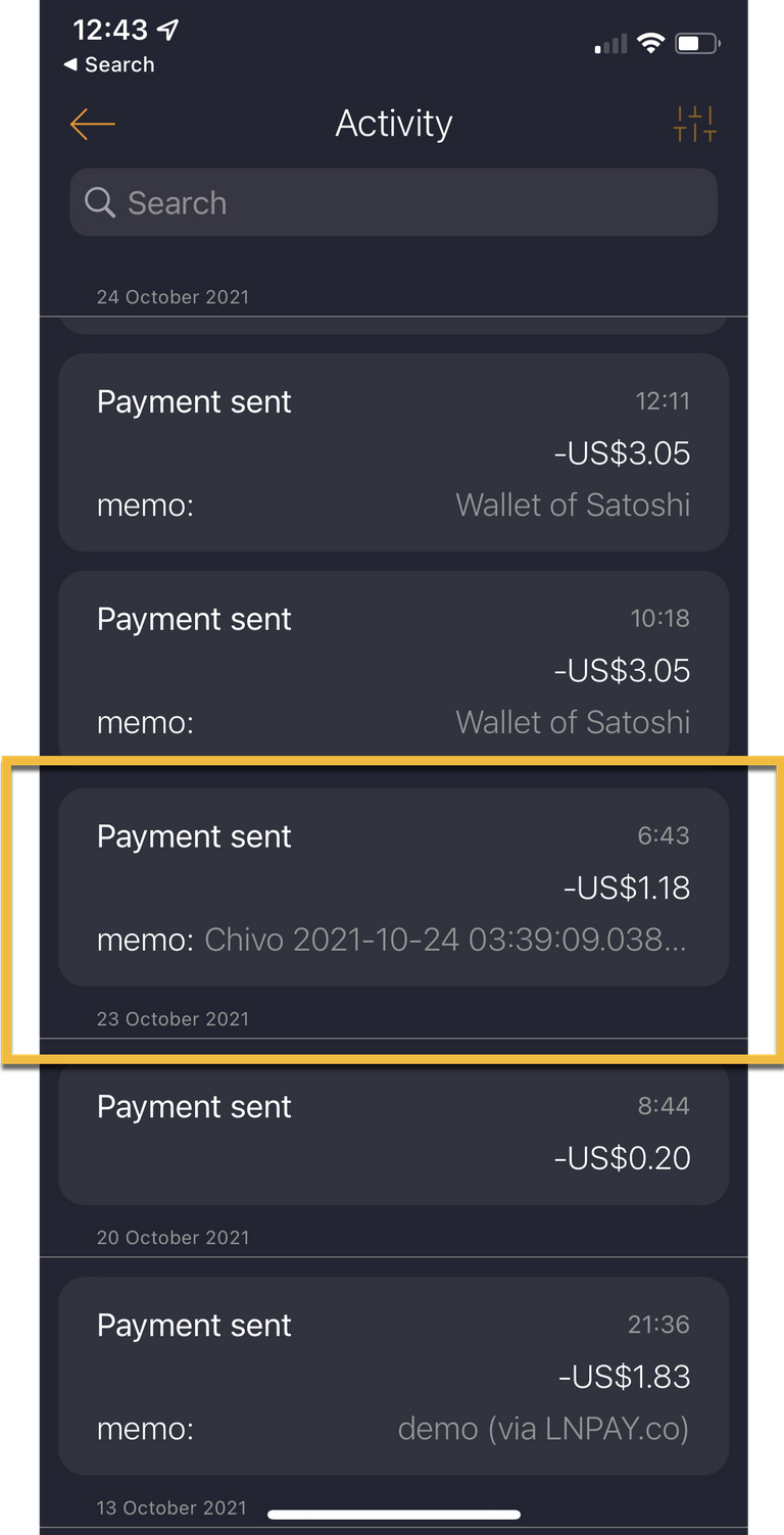 Sending to Chivo Wallet