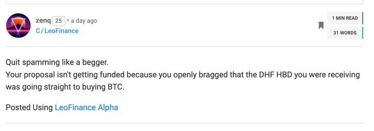 Bad Comment