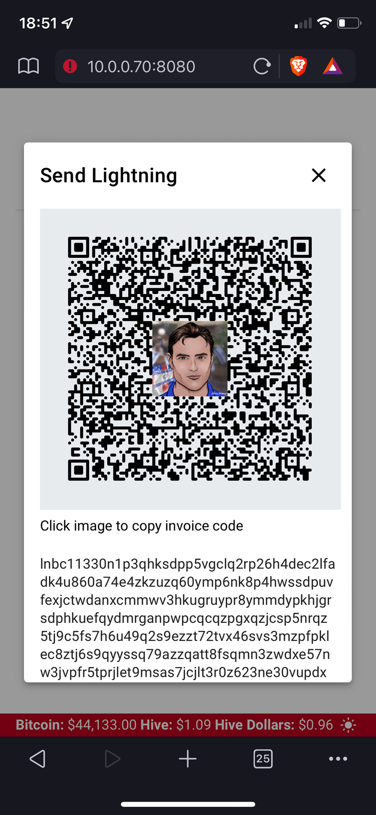 You can see who you're sending to right in the QR code