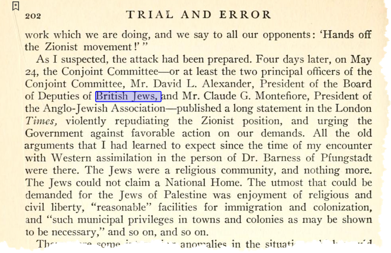 Trial and Error by Chaim Weizmann