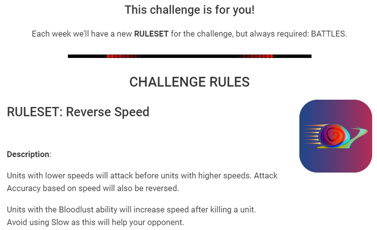 REVERSE SPEED weekly challenge