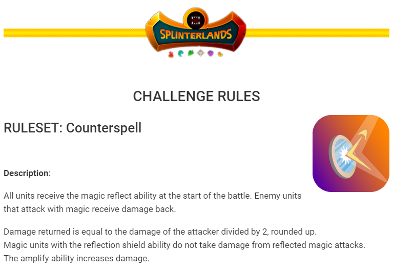 COUNTER SPELL weekly challenge