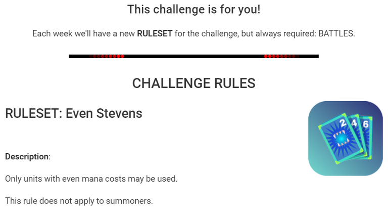 EVEN STEVENS weekly challenge