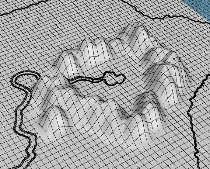 Circle Mountains Extruded