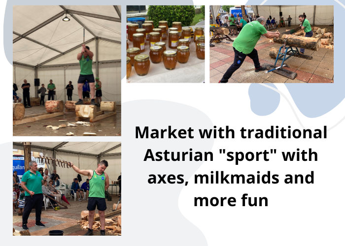 Market with traditional Asturian sport with axes, milkmaids and more fun..png