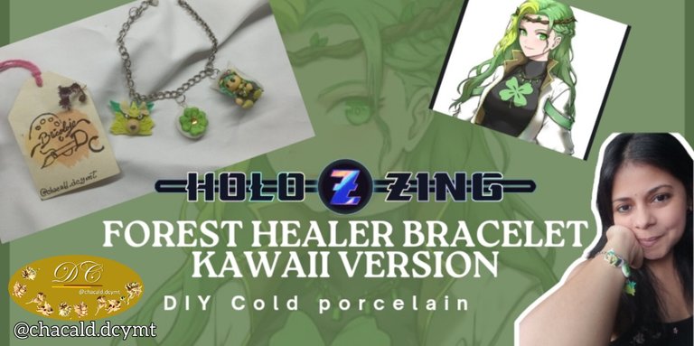 Forest Healer Bracelet kawaii version | DIY Cold porcelain [Eng-Esp]