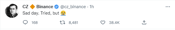 Binance pulls out