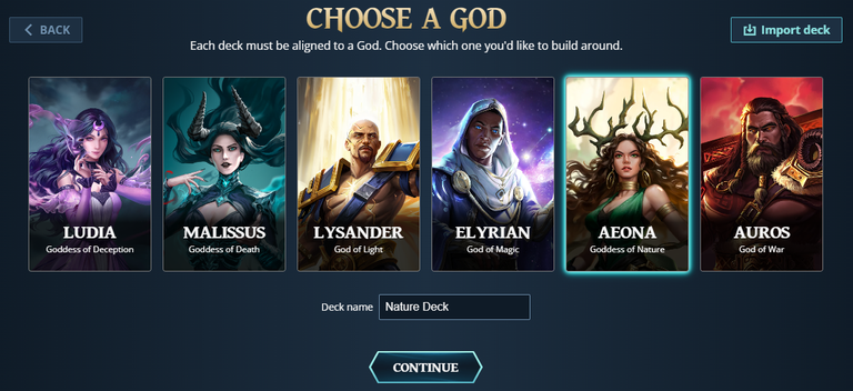 Source Gods Unchained Client > WORKSHOP > DECK BUILDER