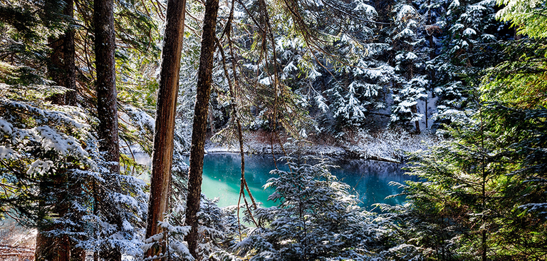 you can do a lot of effective reflection in a glacier fed pool