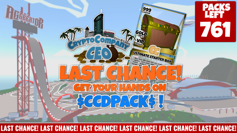 Last chance to get your hands on CCDPACK tokens – last month began! Now open: buy unlimited quantities*! (*=within the 999 limited edition, as long as stocks last)