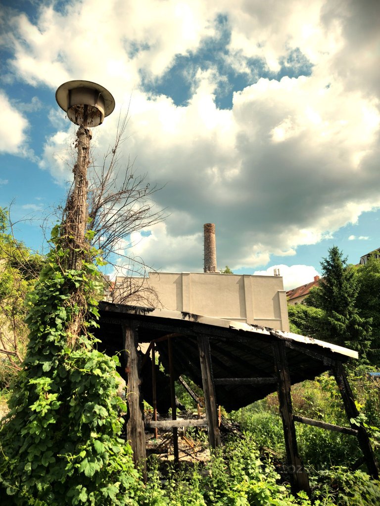 Old lantern close to the hut