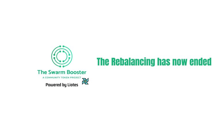 The Rebalancing has now ended