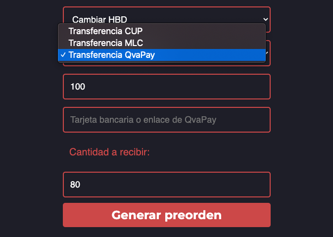 [Update log] Fondea tu cuenta de QvaPay y recarga tu móvil y nauta usando $HIVE y $HBD