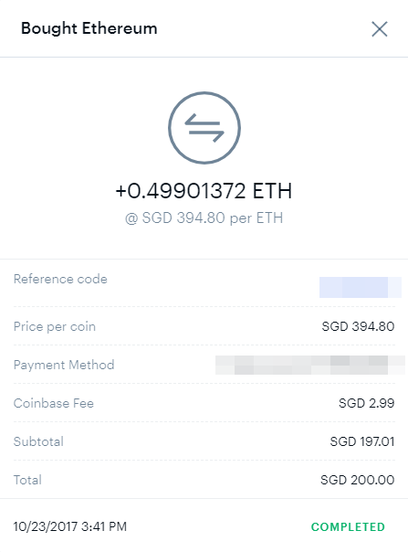 My first crypto purchase