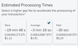 Gas fees required to deposit funds to Aave