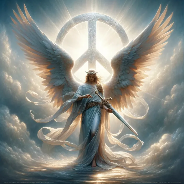 DALL·E 2024-02-05 11.02.50 - An image of a majestic archangel, clothed in flowing, ethereal robes, with large, resplendent wings unfurling behind them. The archangel is depicted i.webp