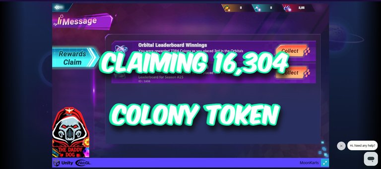 I got 16304 Colony Token in Moonkarts